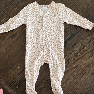 Bonpoint Pink Cherry Pattern Footie
